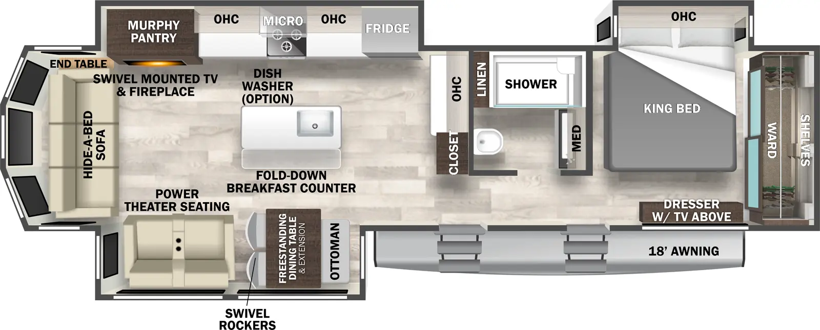 Cedar Creek Cottage 40CRS Floorplan